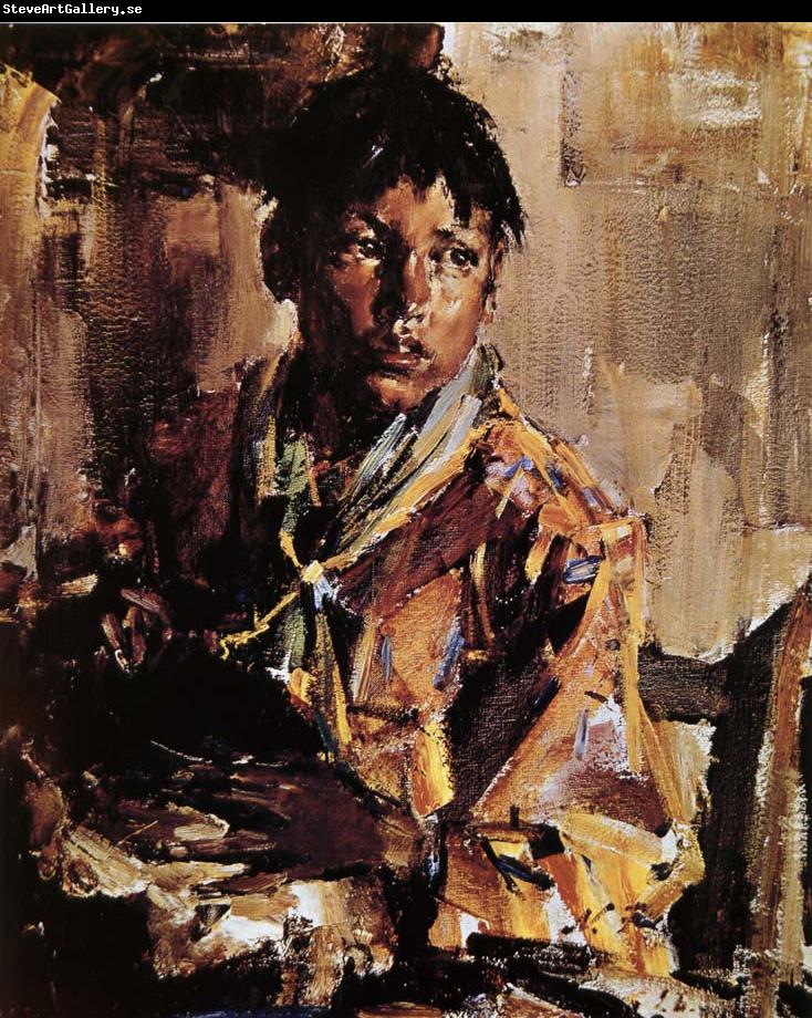 Nikolay Fechin The Indian boy holding the kettle